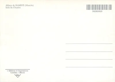 Abadia de Hambye — Sala do Capítulo — Edições e Impressões Combier / Mâcon — Verso