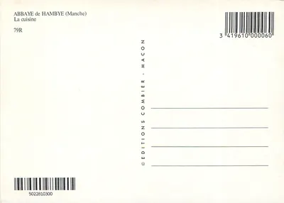 Abadia de Hambye — A cozinha — Edições Combier - Macon — Verso