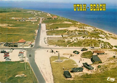 Utah-Beach — vista aérea dos vestígios do desembarque do dia 6 de junho de 1944 — Emy