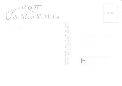 O Monte Santo Michel — vista com flores em primeiro plano — Edições d'Art JACK, série B.281 — Verso