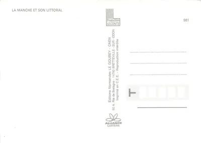 A Mancha e seu litoral — O litoral — Editor: Produção Leconte, n° 981 — Verso