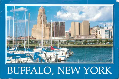 Buffalo, Nova Iorque — vista do porto com o skyline — Buffalo Scenic Prints