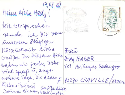 Kurhotel Sanct Bernhard — Bad Ditzenbach — editor não visível — Verso