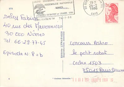 Mała dziewczynka i kot pod drzewem — wydawnictwo LYNÁ-Paris, nr 575 — Rewers