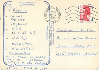 Marseille - La Passe du Pharo — Maatschappij van Agencies en Distributie, 13015 Marseille — Achterkant