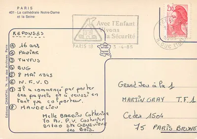 Notre-Dame w Paryżu — Katedra i Seina — Wydawnictwo Chantal, Paryż — Rewers