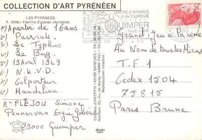Trzy kozlice w Pirenejach — Kolekcja Sztuki Pirenejskiej, wydawnictwo ARTPYR — n° K.3009 — Rewers