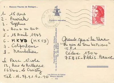 Pawriah — Kwitnące Domki Bretanii — Pierre Artaud i Spółka — Rewers