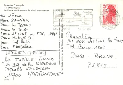 La Venise Prowencka — La Pointe de Brescon i lustrzanka ptaków — Société Éditions de France, 2850 — Rewers