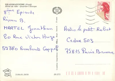 Grande-Synthe (Nord) — Hotel de cidade - Bairro l'Europe — Combier Impressor — Verso