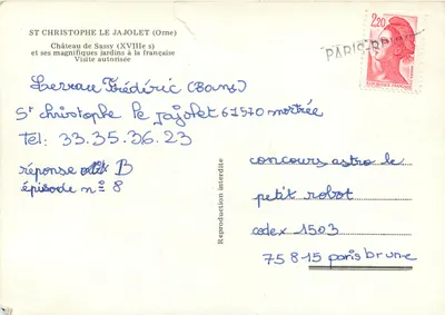 Castelo de Sassy — século XVIII — editor não visível — Verso