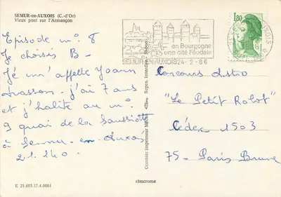 Semur-en-Auxois — Stary most nad Armançon — Combier Imprimeur — Rewers