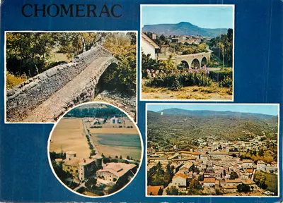 Chomérac — vista panorâmica e monumentos — Impressor Combier