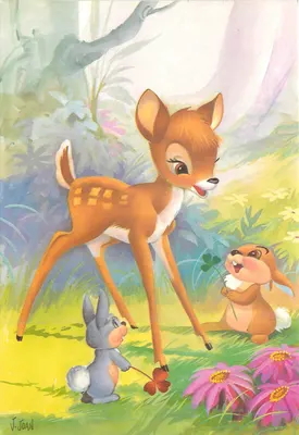 Bambi e seus amigos — ilustração de J. JOAN — editor C.Y.Z. n° 6087 D