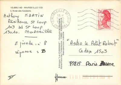 Vista del porto di Monaco — Editore LA CIGOGNE, n° 75815 — Verso