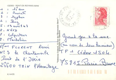 Pont-en-Royans (Isère) — ulica Économie Bron — Wydawnictwo Callard — Rewers
