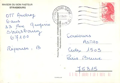 Dom Dobrego Pasterza — Strasburg — Wydawca Eurolux, nr 5815 — Rewers