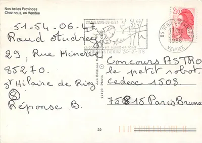 No Marais — Vendée — Edições Plerin — Verso