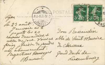 Notre-Dame de Pellevoisin w Saint-Eucher w Lyonie — wydawca Paris, J. Marat, nr 44 — Rewers