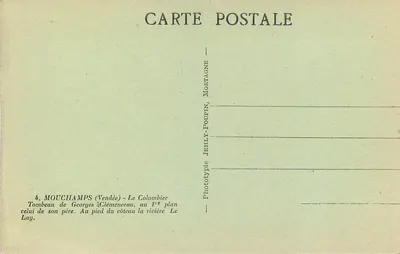 Túmulo de Georges Clémenceau — Le Colombier — Mouchamps (Vendée) — Verso