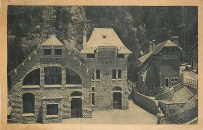 Bilhete postal antigo Gabas (B-P) Fábrica de Artouste