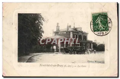 Neufchâtel-en-Bray (S.-Inf.) — A Estação — Edição Moreau