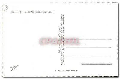 Dieppe — widok panoramiczny — Wydawnictwo La Cigogne — Rewers