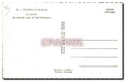 Pourville — Centrum — Miniaturkowy golf — Wydawnictwo Gaby, Nantes — Rewers