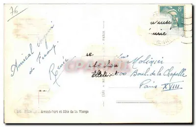 Avant-Port i Côte de la Vierge — Stara pocztówka — 485 FÉCALA — Rewers