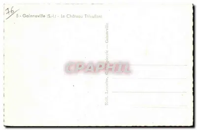 Gainneville (S.-L.) — Zamek Thieullant — Wydawca Lenoire, Gaine Épicierie — Rewers