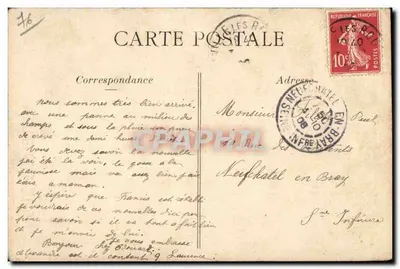 Miasto Rouen — Normandzkie Święta 1904 — Wydawca nie widoczny — Rewers