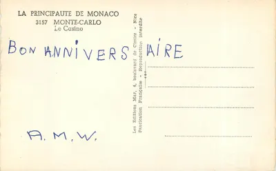 Kasyno Monte-Carlo — Monako — Wydawnictwo Mar. — Rewers