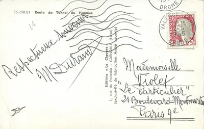 Rota do Tunel do Pioneiro — A Cegonha — Edições de Palanka (Grenoble) — Verso