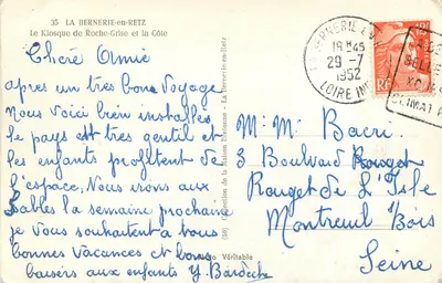 La Bernerie-en-Retz — Kioszek Roche-Grise i Brzeg — Kolekcja Domu Bretanii — Rewers