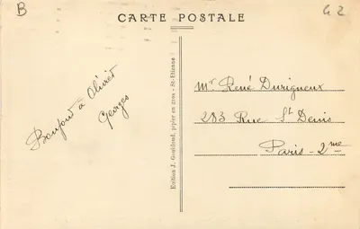St-ÉTIENNE — Place Jean-Jaurès — Bassin du Signe et Daphné — J. G. — Verso