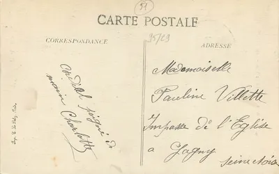Fismes — Hotel de Ville - Lado Norte — C. Gr. Geral, série 4 — Verso