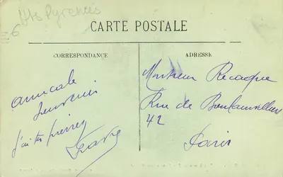 LOURDES — Le Chemin de Fer Funiculaire du Pic du Jer — Magasin du Monde Catholique, M. Romain — Verso