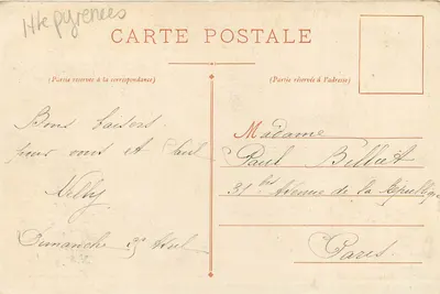 Lourdes — El Teleférico del Grand-Jer : Estación de salida — D. T. Editor, n° 79 — Reverso