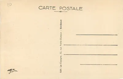 Bordeaux — Hotel de Ville — Wydawca La Cigogne, nr 4 — Rewers