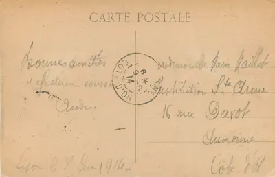 LYON - Place Bellecour, uma das mais belas da Europa — Rostes, n° 5156 — Verso