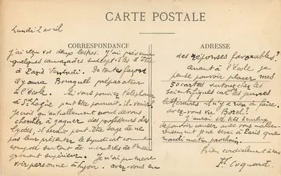 LYON — O Ponte Lafayette e Coteau de Fourvière — M. F. — Verso