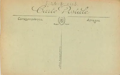 Nevers — Katedra widziana przez akacje — B.N. 10 — Rewers