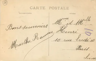Nevers - Widok na Vi-duc i Butte des Montapins — Veuve Victor Degnernese, wydawca, Nevers — Rewers