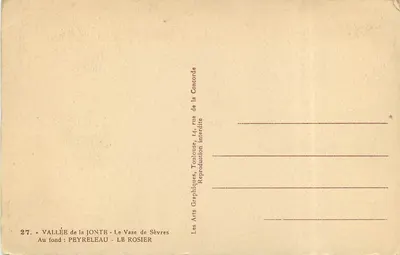 Vale da Jonte — O Vaso de Sèvres — editor Les Arts Graphiques, Toulouse — Verso