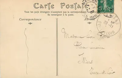 Menton — O Ponte Saint-Louis — Editor não identificado, n° de série 721 — Verso