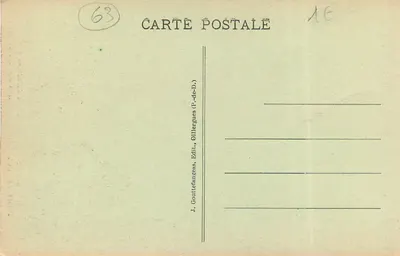 Tor der Châtelaine - Schloss Murols — Wappen der d'Estaings — J. Gouttefangeas, Olliergues (P.-de-D.) — Rückseite