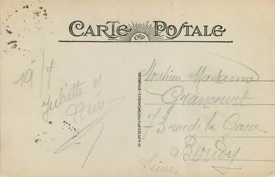 MERS-LES-BAINS — La Plage et le Casino — Vue générale prise des collages — Verso