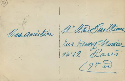 MERS-les-BAINS - Zburzona Morze — wydawca A. 84. DES ARTS PHOTOGRAPHIQUES, STRASBOURG — n° 54 — Rewers