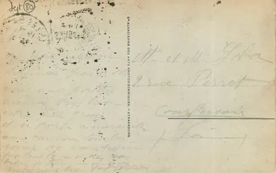 MERS-les-BAINS - Vue Générale de l'Esplanade — n°43 — éditeur Cie Alsacienne des Arts Photomecaniques, Strasbourg — Verso