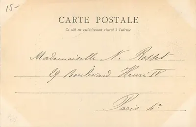 Besançon - Wielka Ulica - Fontanna Carmelitów - wydawca H. Charf — Rewers